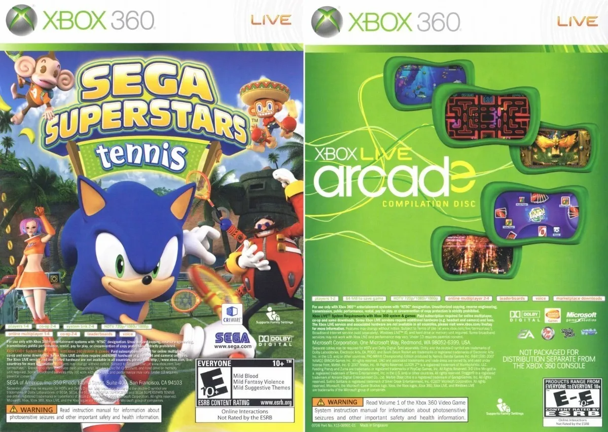 Sega Superstars Tennis & Xbox Live Arcade Compilation